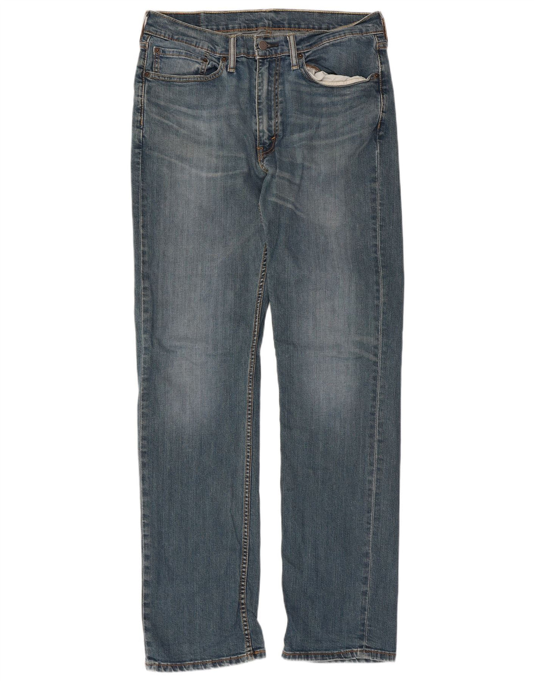 Levi's Herren 514 Straight Jeans W34 L34 Blaue Baumwolle