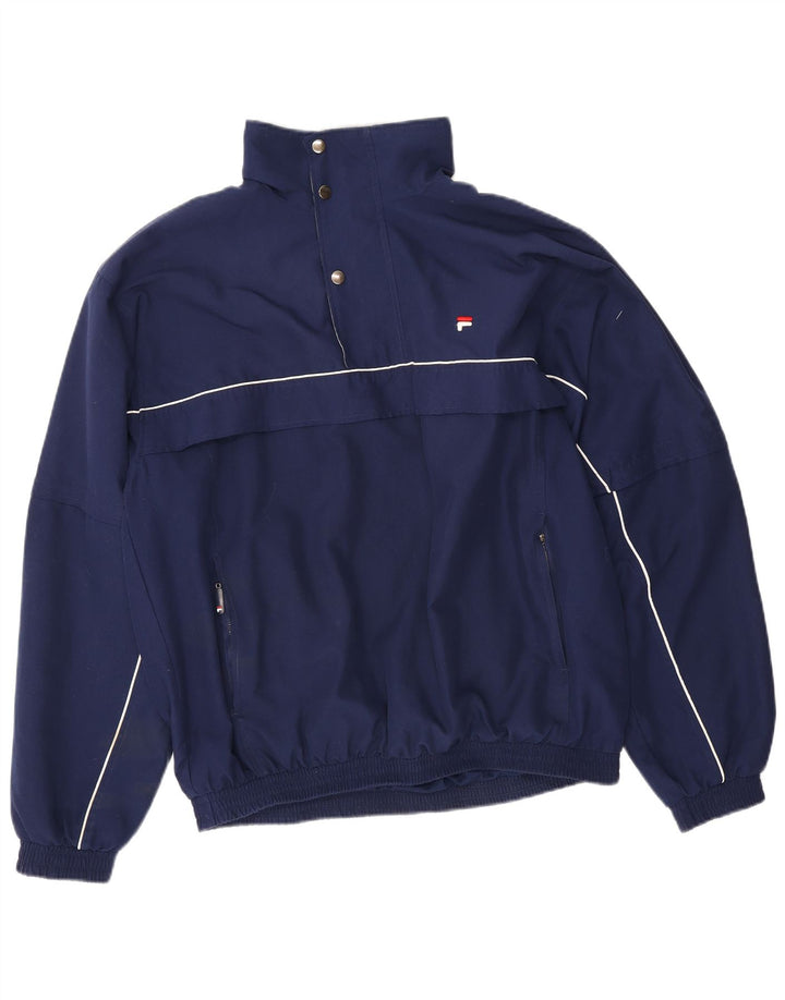 Fila Herren Pullover Windjacke UK 38 Medium Marineblau Polyester