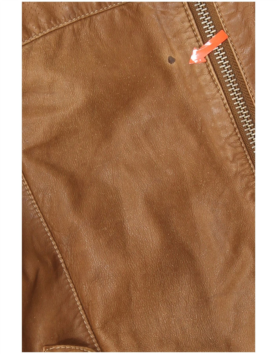Trussardi Jeans Herren Lederjacke UK 38 Mittelbraunes Leder