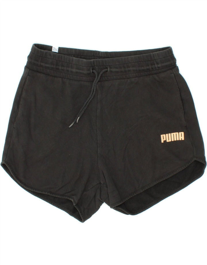 PUMA Womens Sport Shorts UK 14 Medium  Black Vintage Puma and Second-Hand Puma from Messina Hembry 