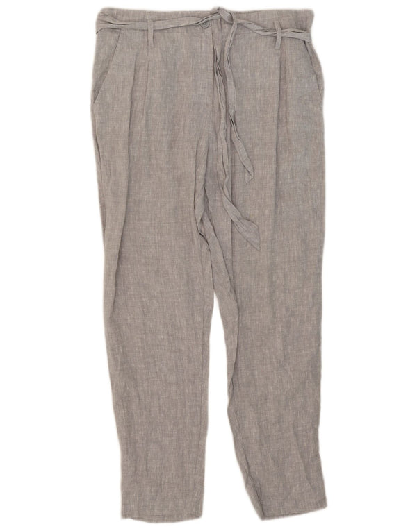 Marks & Spencer Damen Tapered Chinohose UK 12 Medium W34 L29 Grau