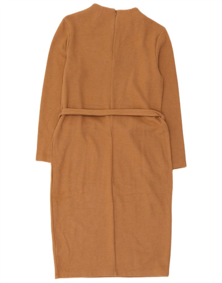 Marks & Spencer Damen Pulloverkleid UK 12 Mittelbraune Baumwolle
