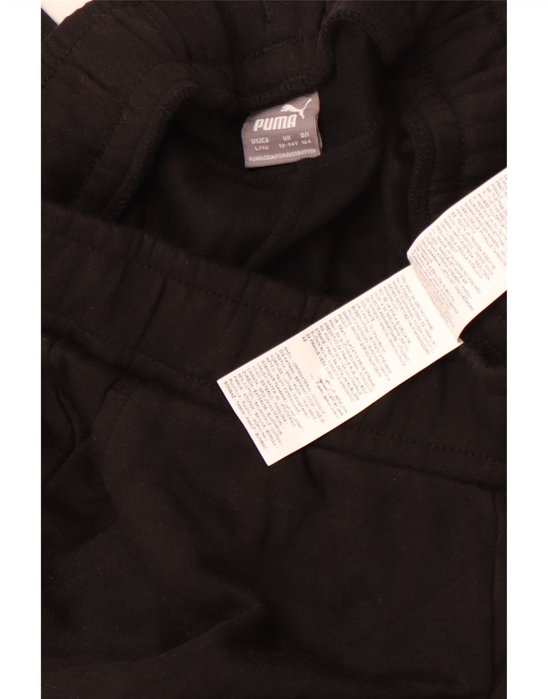 PUMA Jungen-Trainingshose, Jogginghose, 13–14 Jahre, schwarze Baumwolle