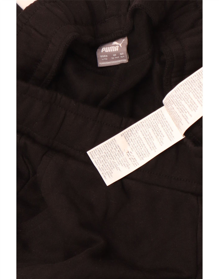 PUMA Jungen-Trainingshose, Jogginghose, 13–14 Jahre, schwarze Baumwolle