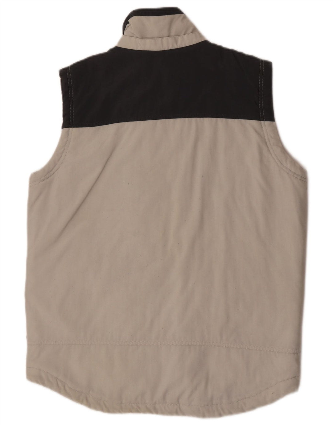 Champion Wattierte Herrenweste UK 36 Small Graues Colourblock-Polyamid