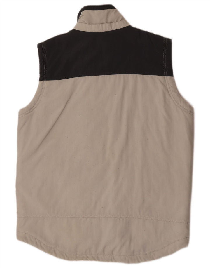 Champion Wattierte Herrenweste UK 36 Small Graues Colourblock-Polyamid