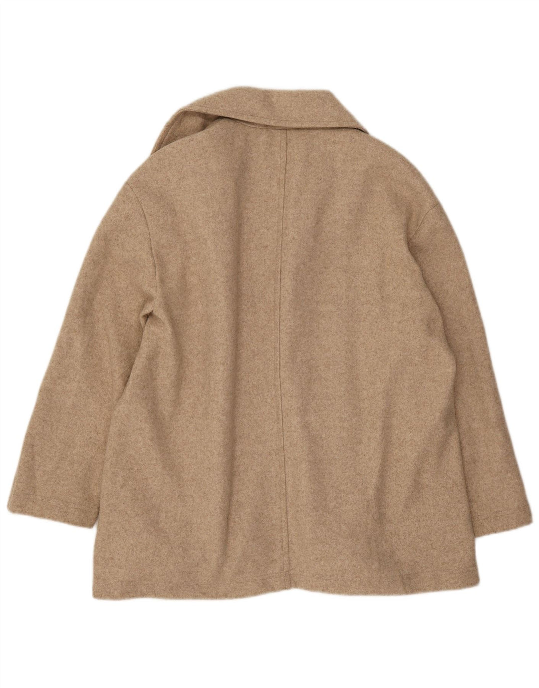 Zara Damen offener übergroßer Mantel UK 10 Small Beige Polyester