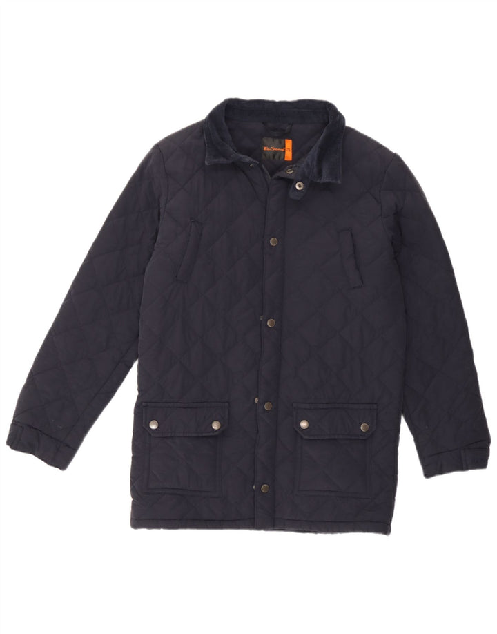Ben Sherman Steppjacke für Jungen, 11–12 Jahre, marineblau, Baumwolle, klassisch