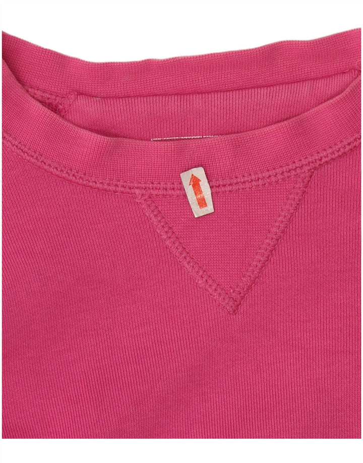 CHAMPION Damen Grafik-Sweatshirt-Pullover UK 16 Large Rosa Baumwolle