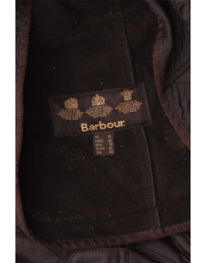 Barbour Damen Steppjacke UK 14 Large Schwarz
