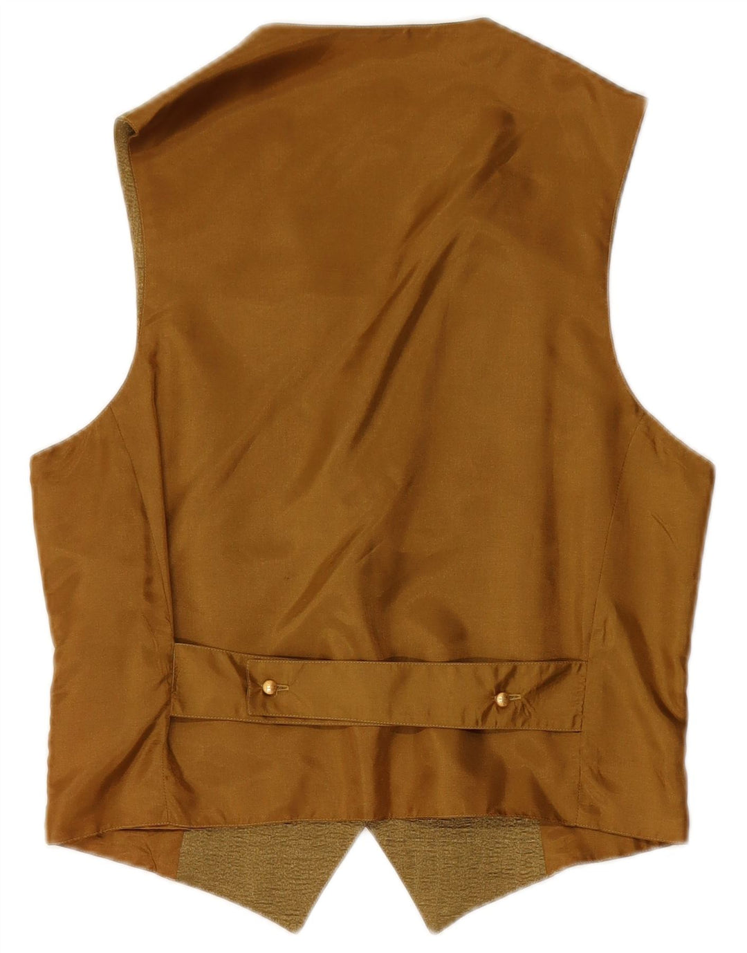 VINTAGE Damen Weste UK 14 Medium Khaki Floral Polyester