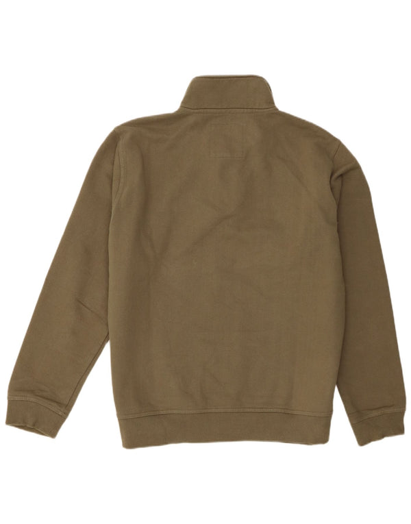 Crew Clothing Herren-Sweatshirt mit Reißverschluss, XL, Khaki, Baumwolle