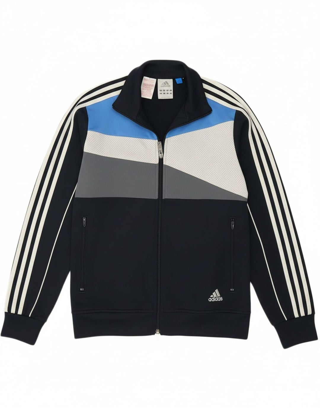Adidas Jungen-Trainingsanzug-Top-Jacke, 13–14 Jahre, Marineblau, Farbblock