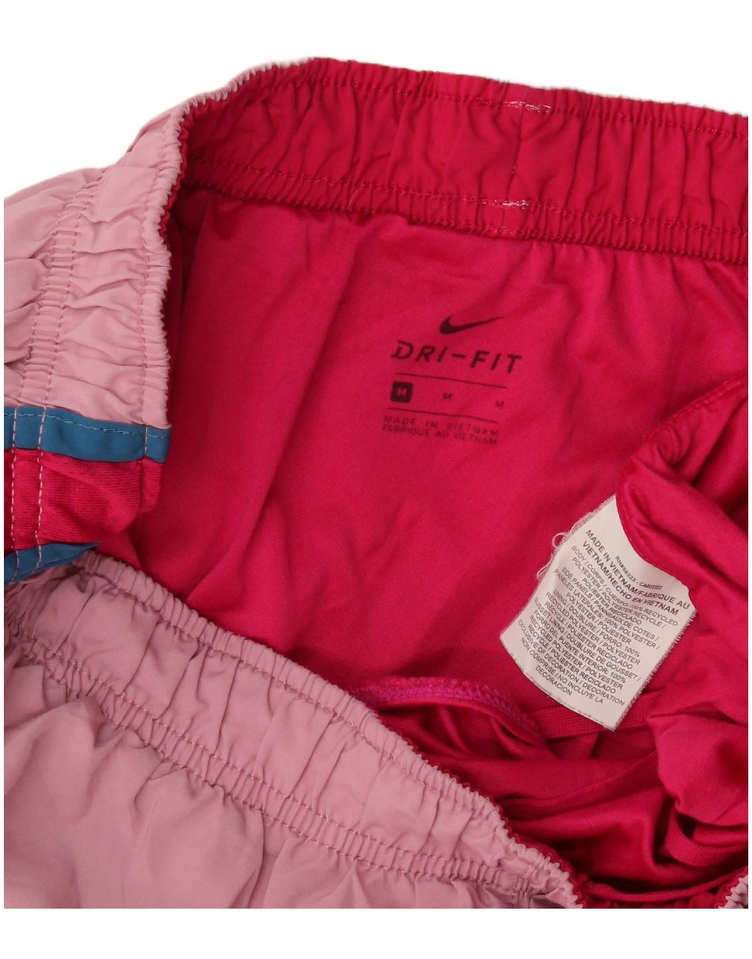 Nike Damen Dri Fit Sportshorts UK 12 Mittelrosa Colourblock-Polyester
