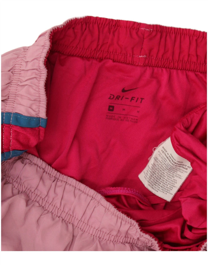 Nike Damen Dri Fit Sportshorts UK 12 Mittelrosa Colourblock-Polyester