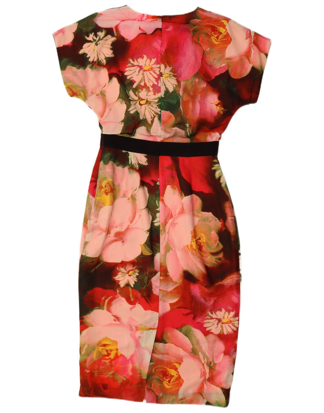 Ted Baker Damen-Etuikleid, Größe 2, klein, mehrfarbig, Blumenmuster, Polyester