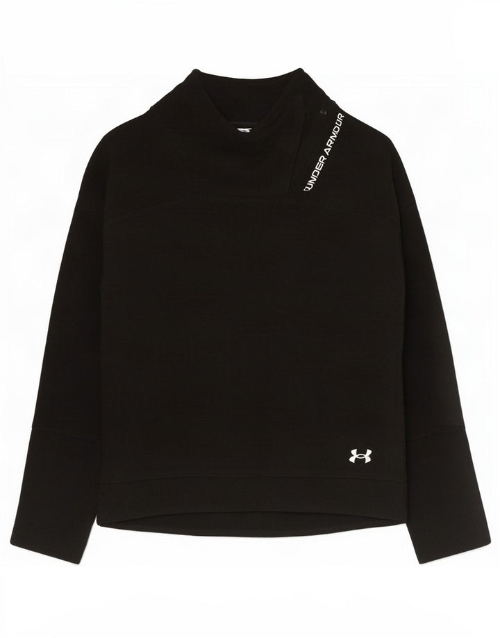 Under Armour Damen Übergroßer Grafik-Fleecepullover UK 10 Small Schwarz
