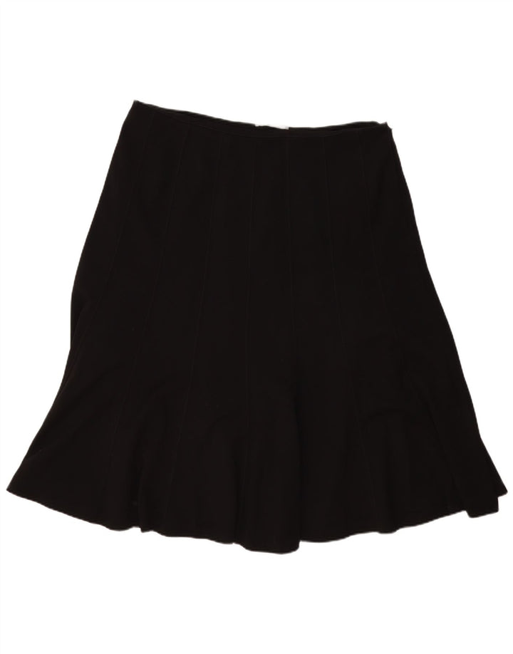 Marks & Spencer Damen A-Linienrock UK 18 XL W40 Schwarz Polyester