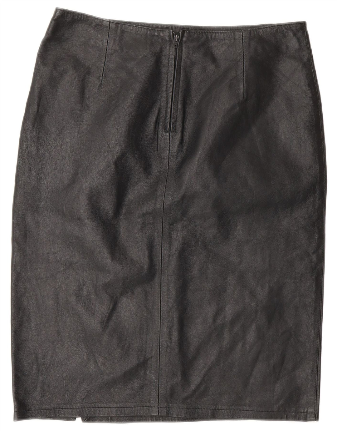 CONBIPEL Damen Lederrock IT 42 Medium W28 Schwarzes Leder