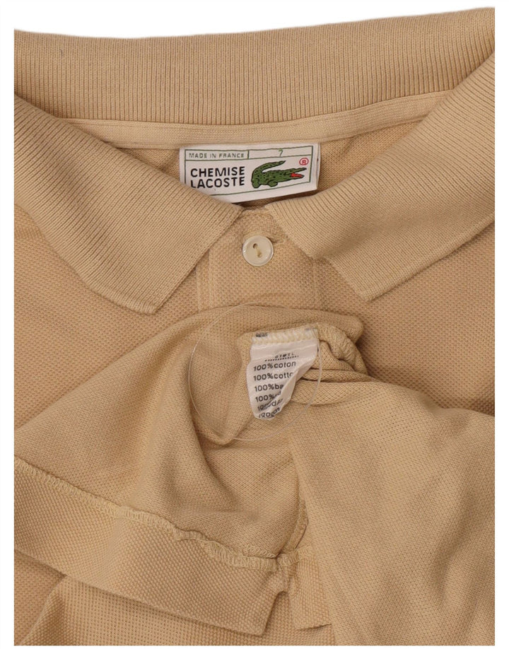 Lacoste Herren Poloshirt Größe 7 2XL Beige Baumwolle