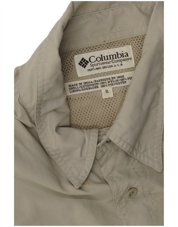 Columbia Herren Kurzarmhemd XL Khaki Nylon