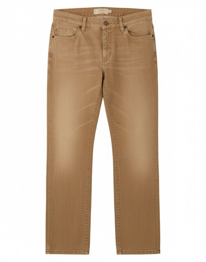 Marlboro Classics Damen Straight Jeans W29 L30 Beige Baumwolle