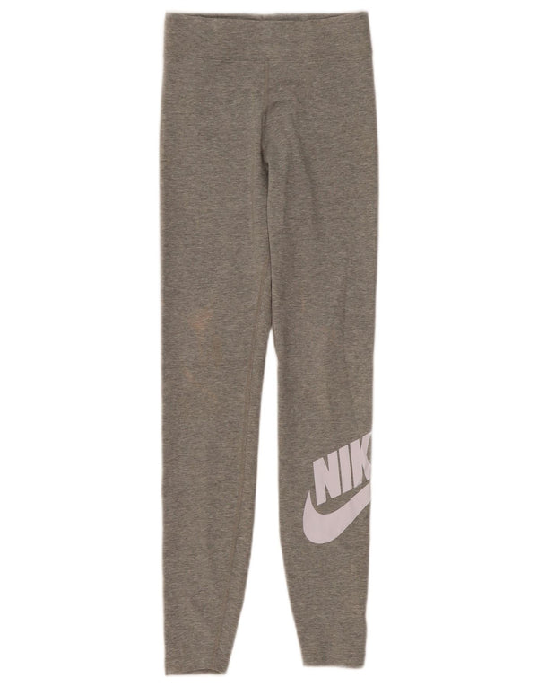 Nike Damen Graphic Leggings UK 6 XS Grau