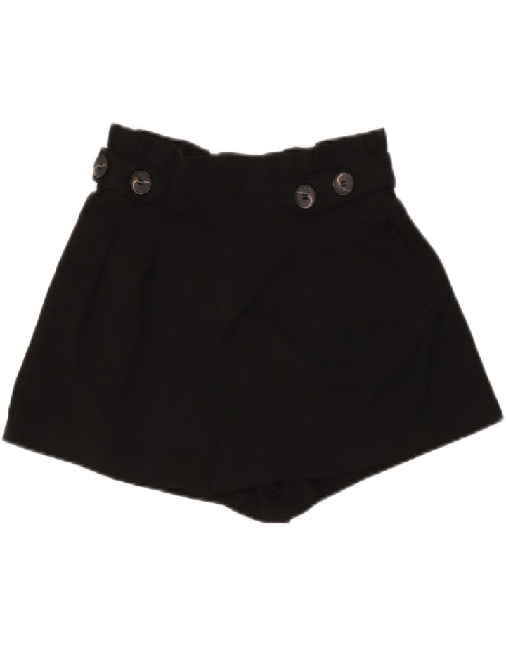 Zara Damen Trafaluc High Rise Casual Shorts Medium W26 Schwarz Polyester