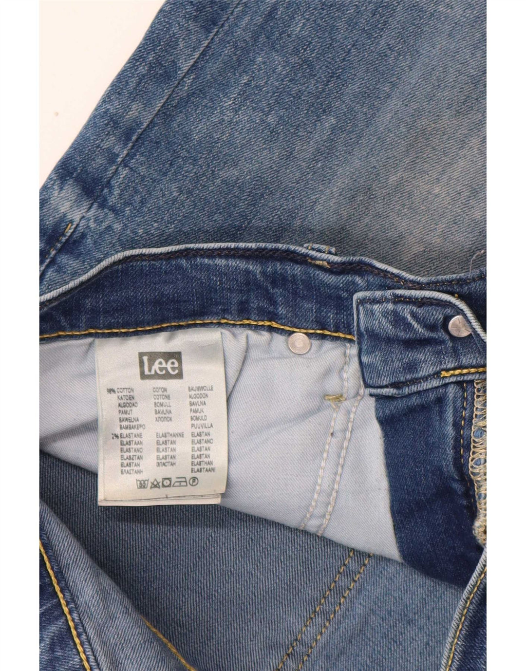Lee Herren Jeansshorts W31 mittelblaue Baumwolle