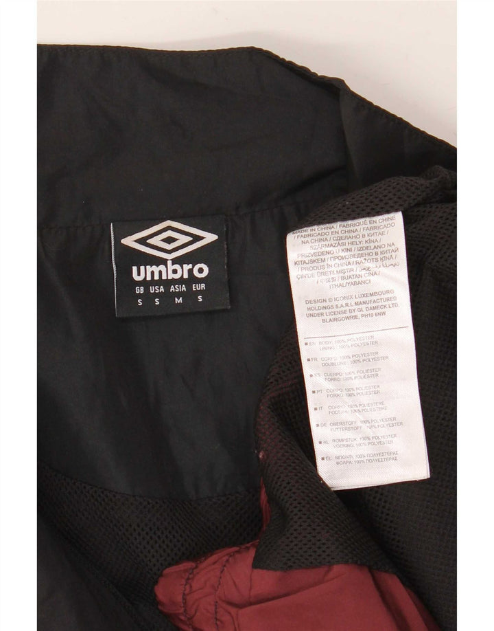 Umbro Herren-Trainingsanzugoberteil mit Grafik, Größe S, Kastanienbraun, Farbblock-Polyester