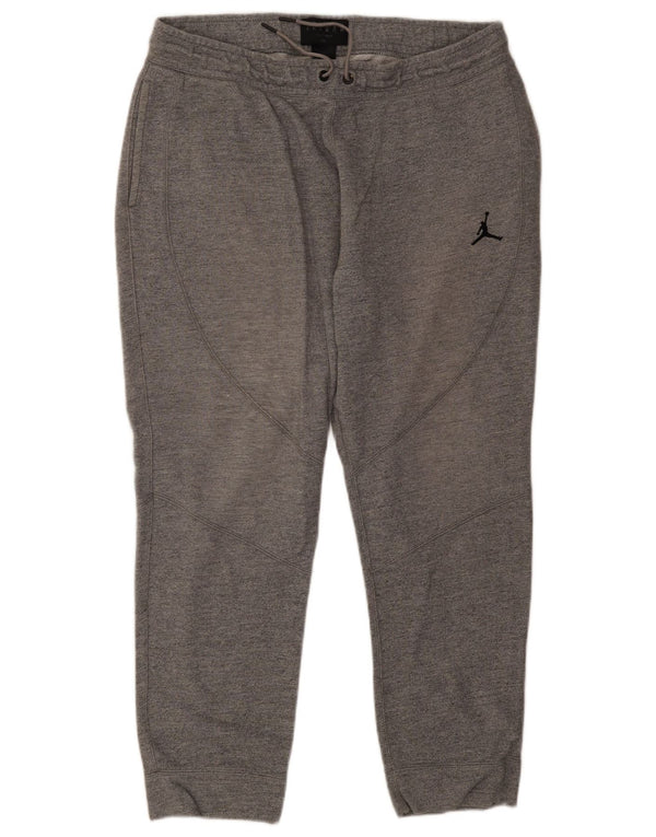 Jordan Herren-Trainingshose, Jogginghose, Größe 2XL, graue Baumwolle