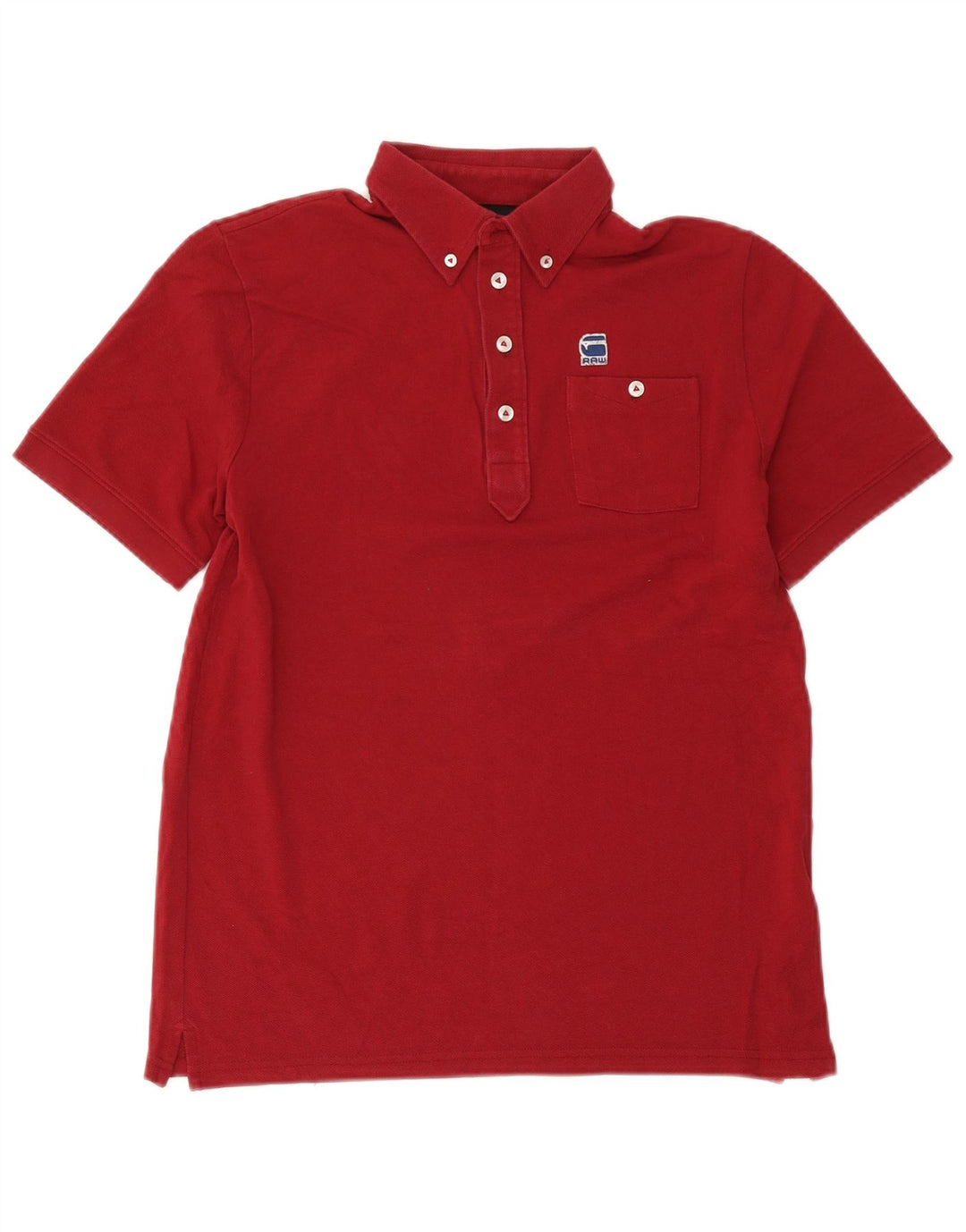G-Star Herren-Poloshirt aus mittlerer burgunderroter Baumwolle