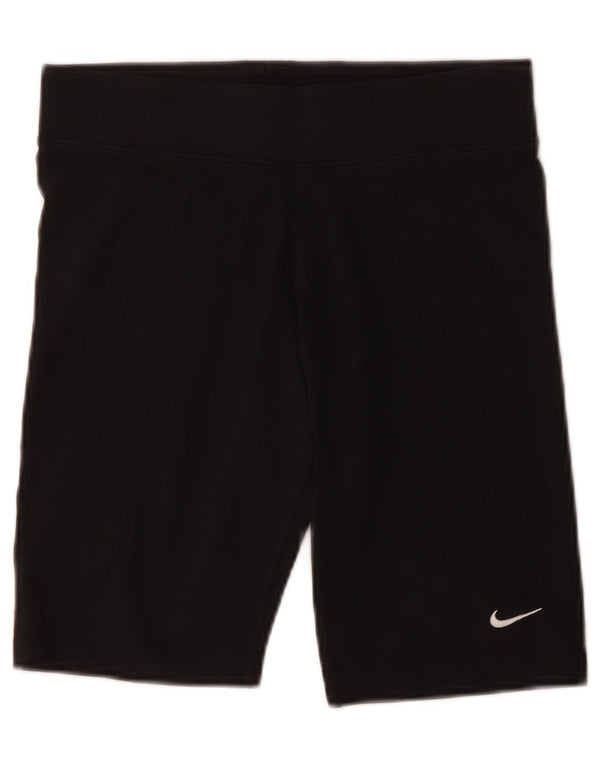 Nike Damen Sportshorts UK 12 Mittelschwarze Baumwolle