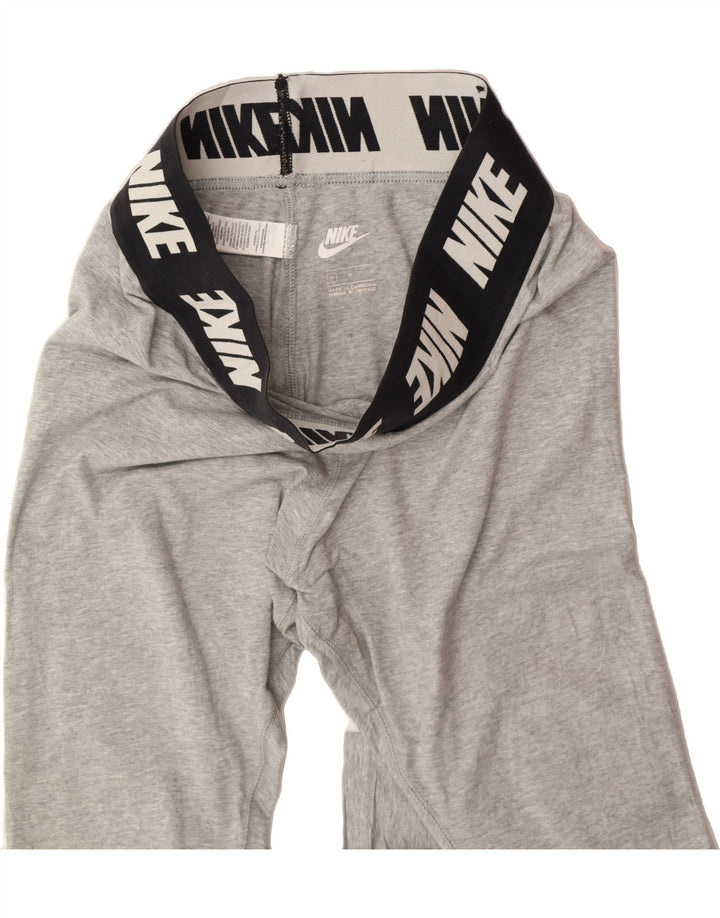 NIKE Womens Graphic Leggings UK 12 Medium  Grey Cotton Vintage Nike and Second-Hand Nike from Messina Hembry 