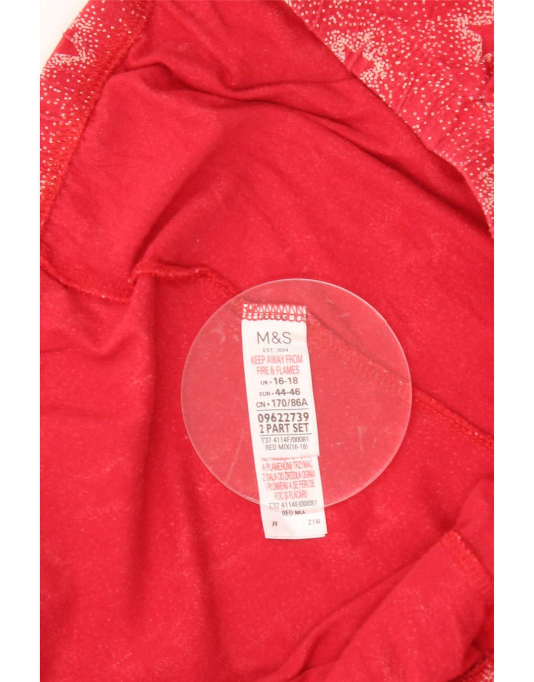 Marks & Spencer Damen-Freizeithose mit abstraktem Muster, UK 16/18, Größe L W36