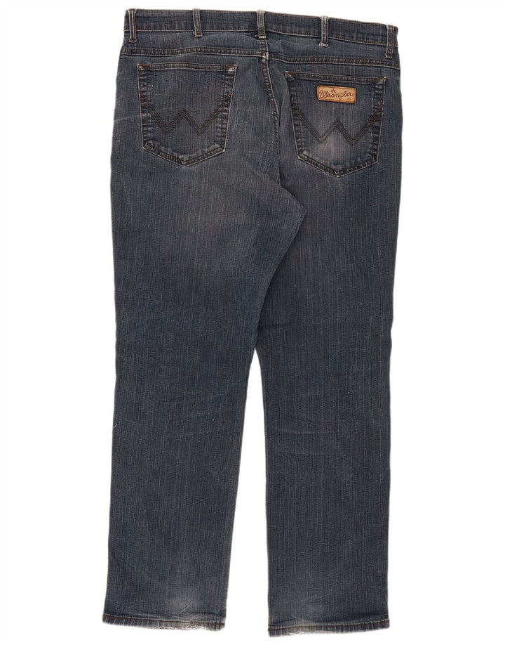 Wrangler Herren Straight Jeans W38 L32 Marineblaue Baumwolle