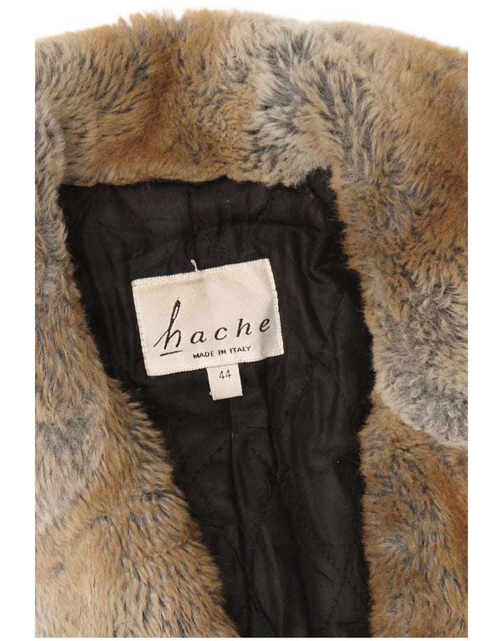 Hache Damen Zweireihiger Mantel IT 44 Medium Schwarz