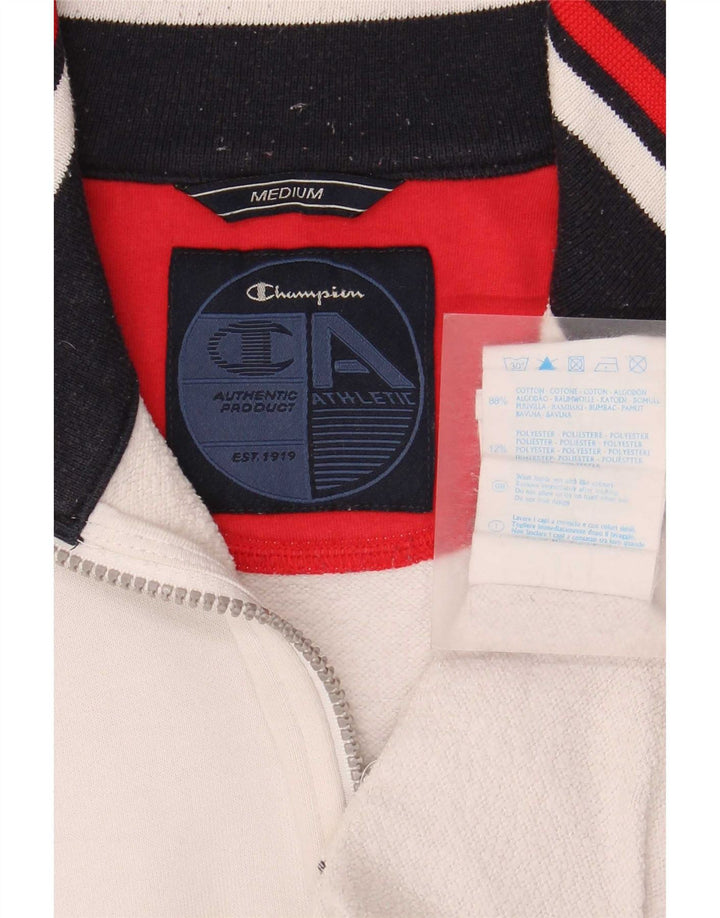 Champion Herren-Trainingsanzug-Oberjacke, mittelweiße Colourblock-Baumwolle