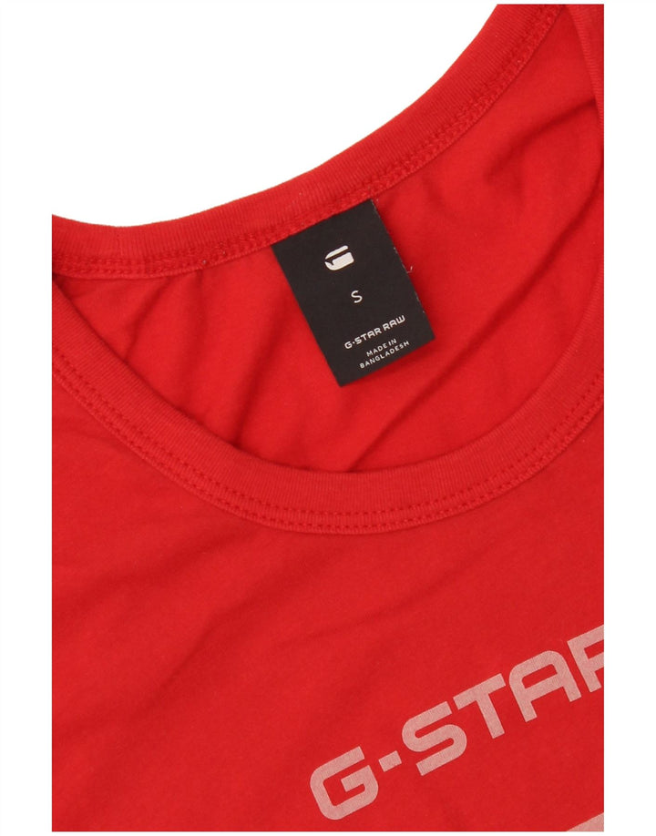 G-Star Damen Grafik T-Shirt Top UK 10 Small Rot