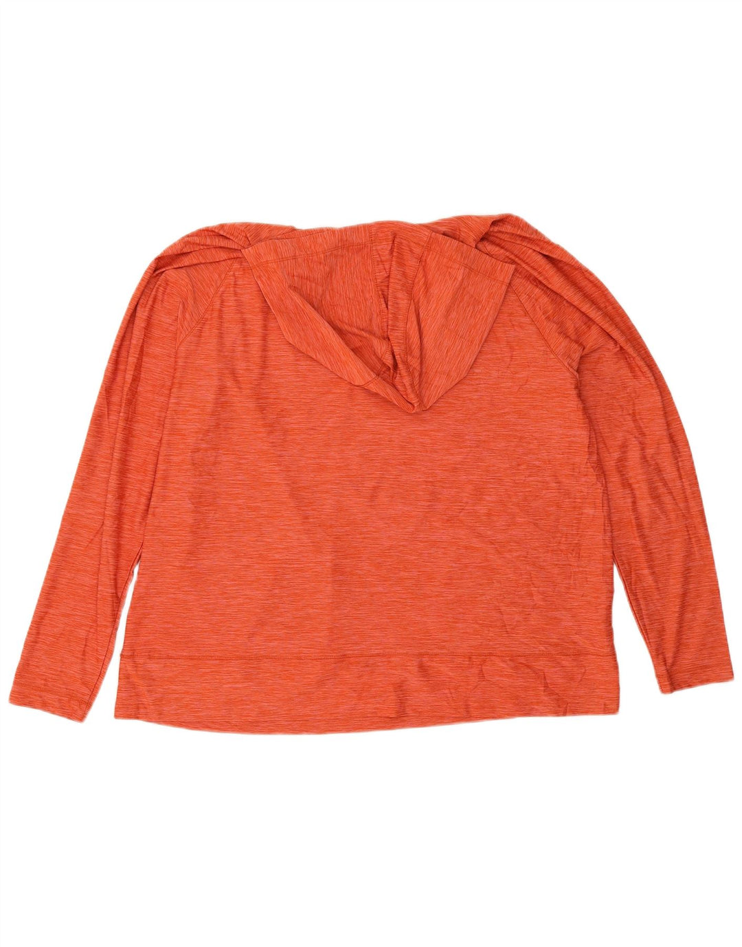 Eddie Bauer Damen Kapuzenpullover UK 16 Large Orange meliert Polyester