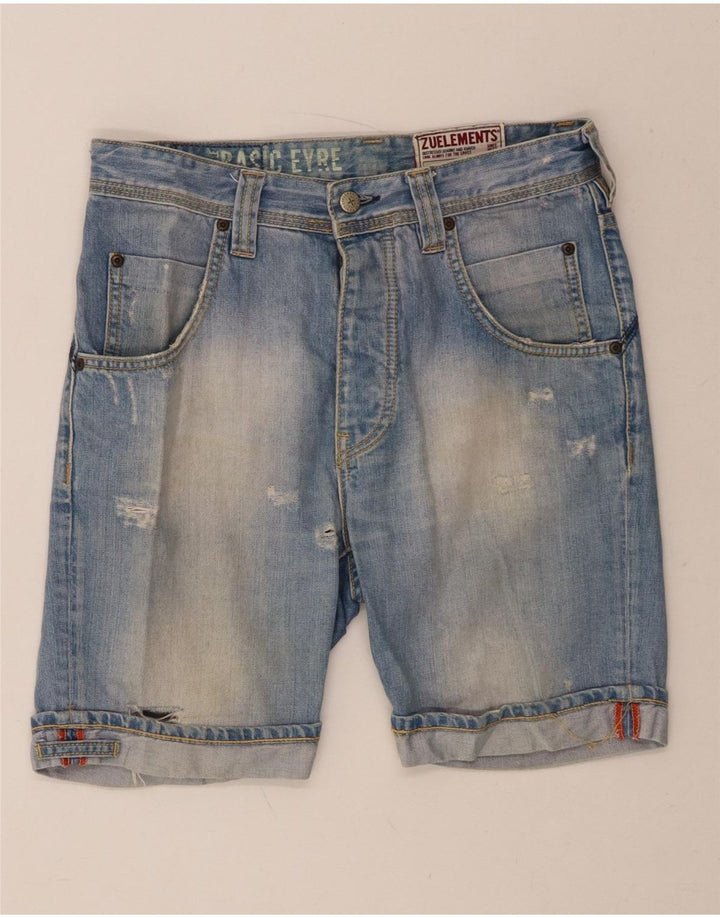 VINTAGE Mens Distressed Denim Shorts W28 Small  Blue Cotton Vintage Vintage and Second-Hand Vintage from Messina Hembry 