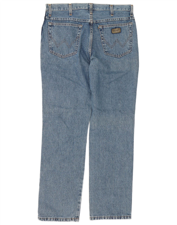 Wrangler Herren Texas Straight Jeans W34 L32 Blaue Baumwolle