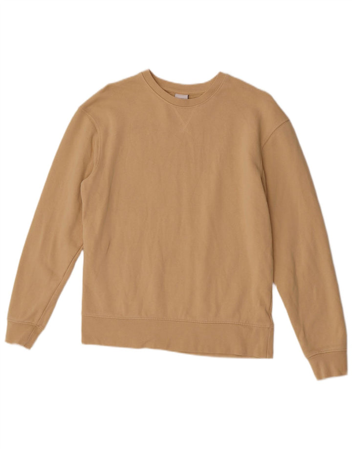 Zara Herren Sweatshirt Pullover Small Beige Baumwolle