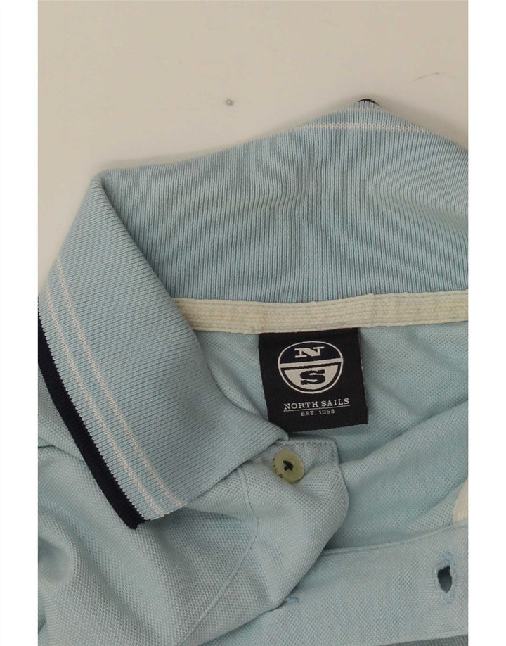 North Sails Herren-Poloshirt, kleine blaue Baumwolle