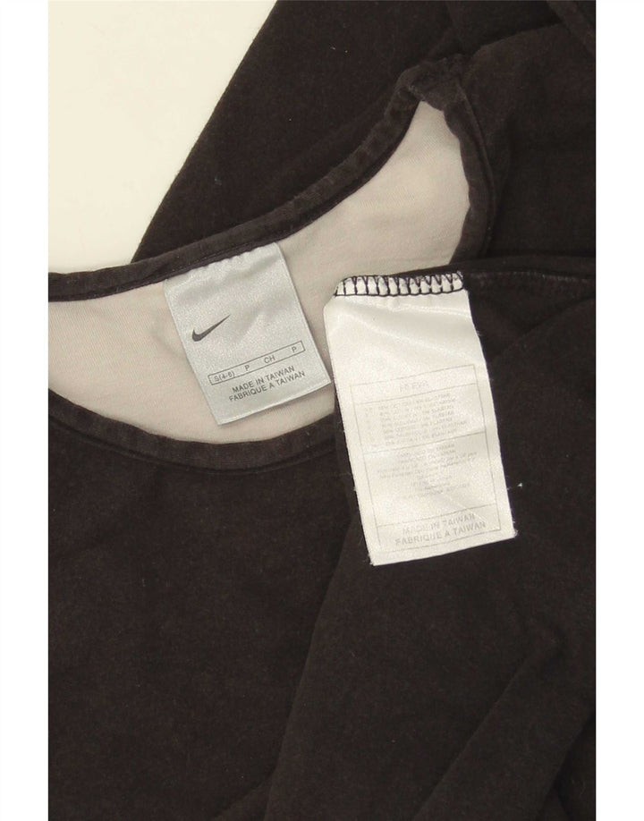 Nike Damen Top Langarm US 4/6 Small Schwarz Baumwolle