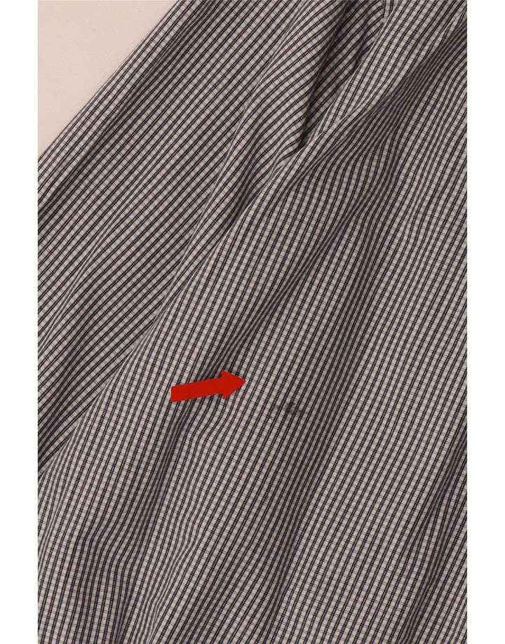 IZOD Herrenhemd, groß, graue Gingham-Baumwolle