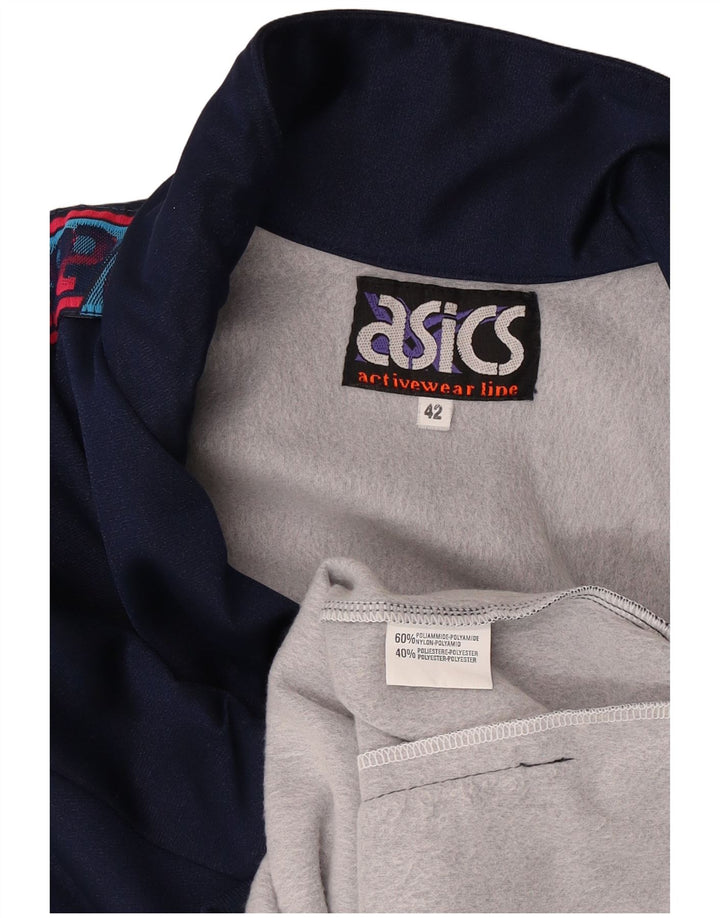 Asics Damen Graphic Trainingsanzug Top Jacke IT 42 Medium Navy Blue Polyamid