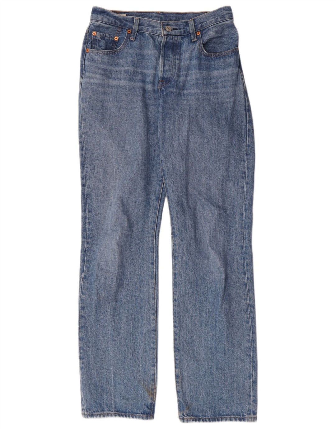 Levi's Damen 501 Straight Jeans W25 L32 Blaue Baumwolle
