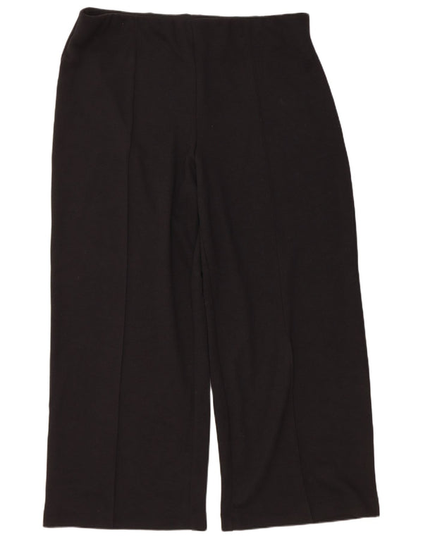 Marks & Spencer Damen-Freizeithose mit weitem Bein, UK 20, 2XL, W40, L30, Schwarz
