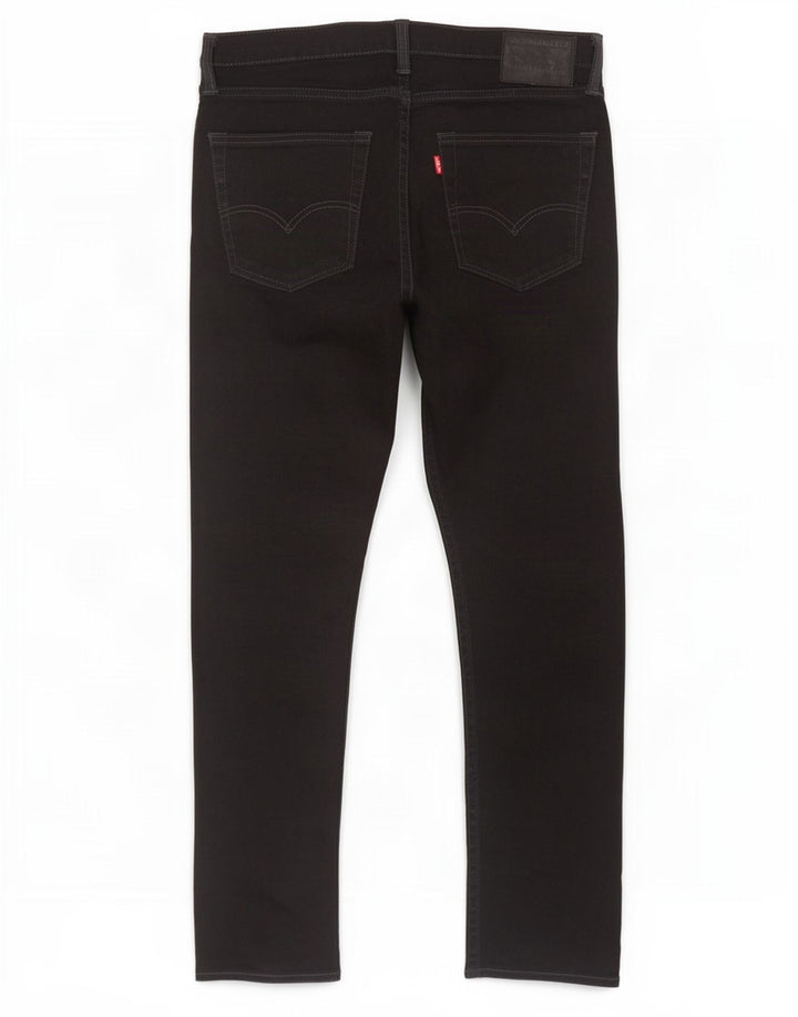 Levi's Herren 522 Slim Tapered Jeans W32 L30 Schwarze Baumwolle